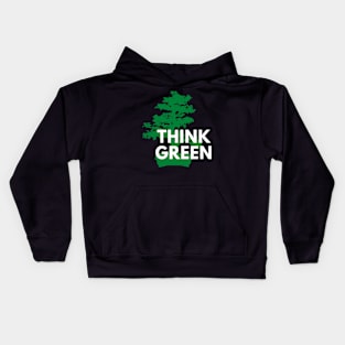 Botanic lover Bonsai Tree Think Green Kids Hoodie